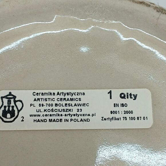 Unikat M. Starzyk Ceramic Utensil Holder w/ Swirl Blue/Wave & Floral Pattern - Picture 10 of 12